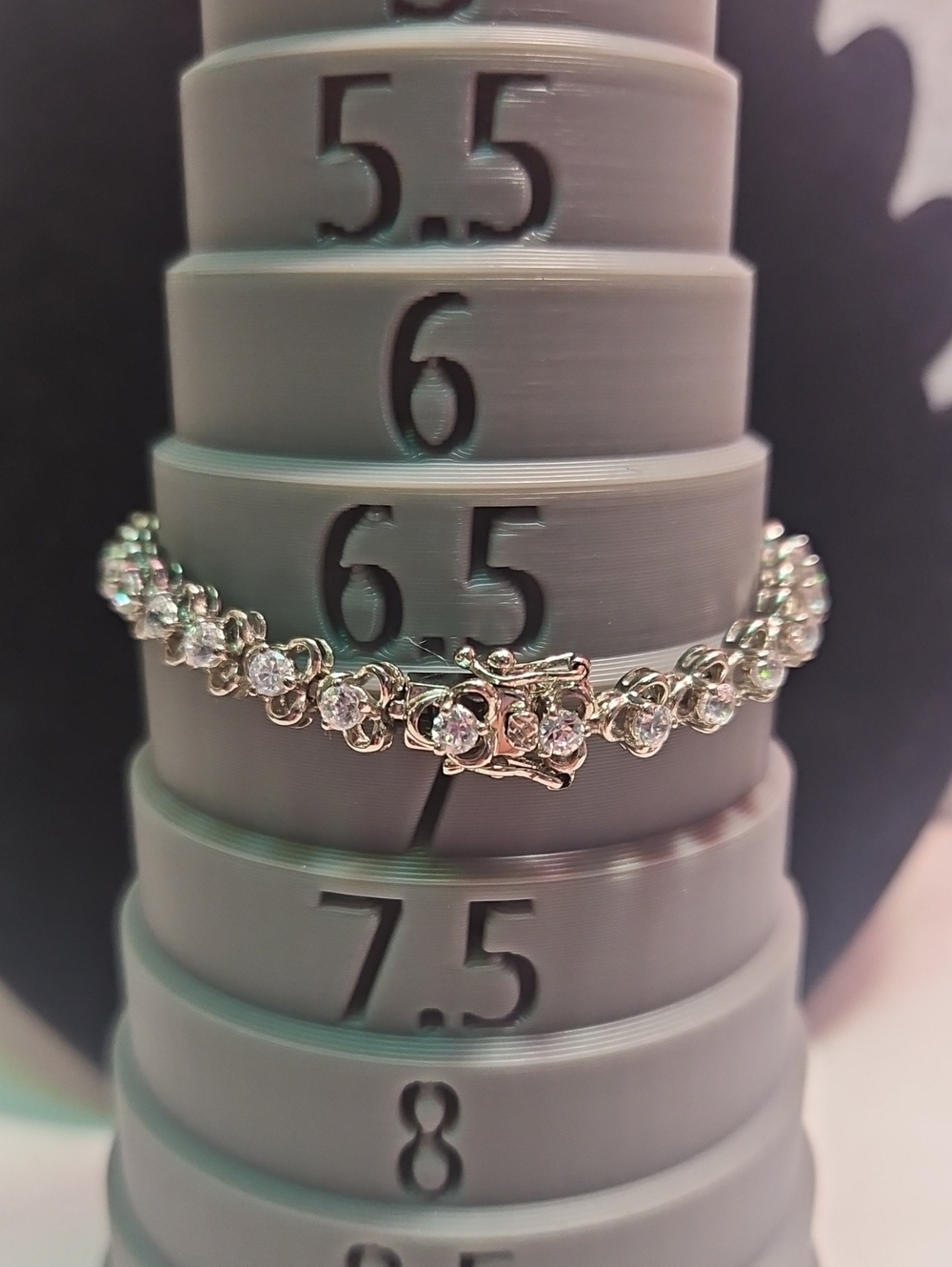Silver Clear Crystal Tennis Bracelet - Elegant Women’s Jewelry